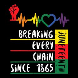 breaking every chain since 1865 juneteenth svg, juneteenth svg