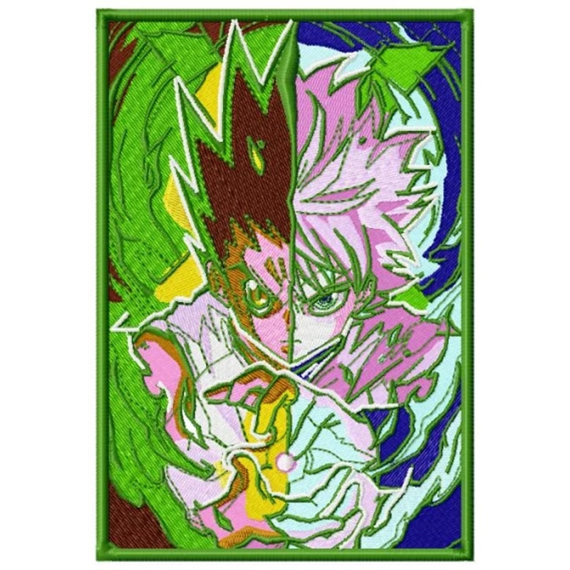 Gon x killua embroidery design