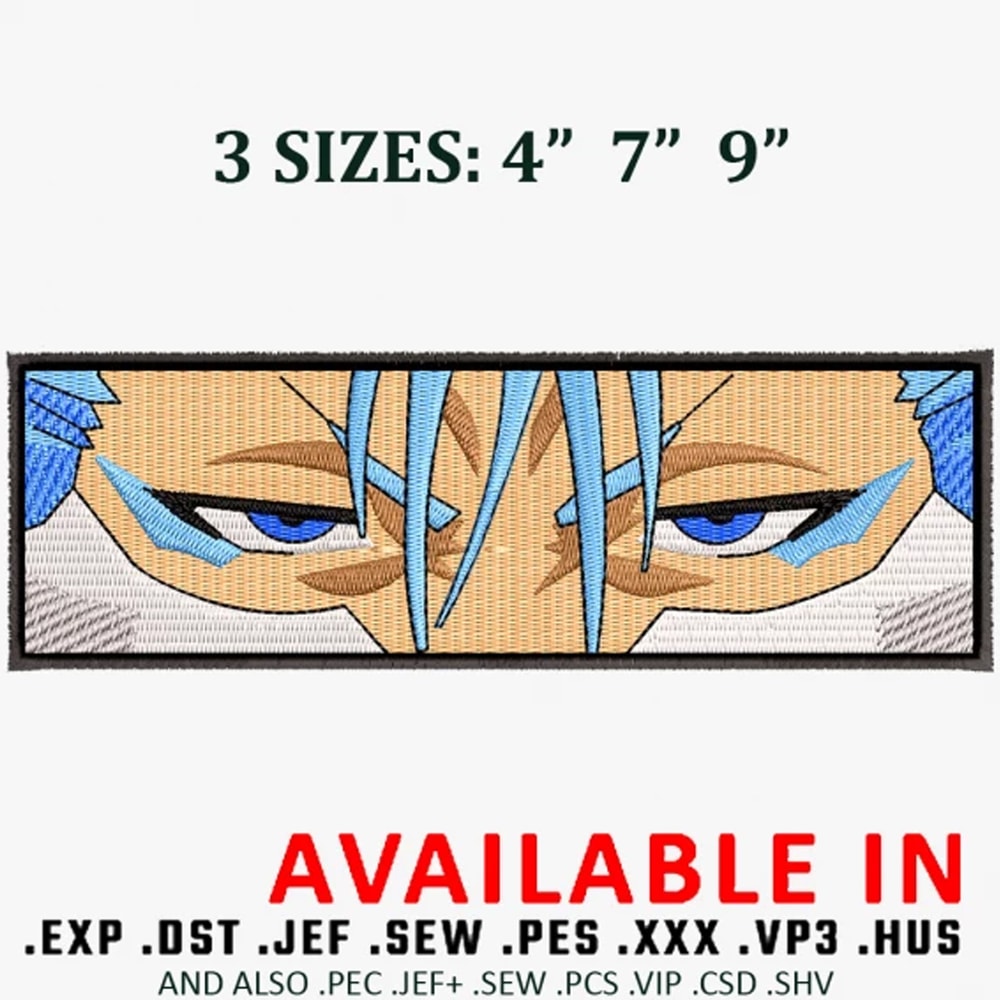 Grimmjow eyes embroidery design