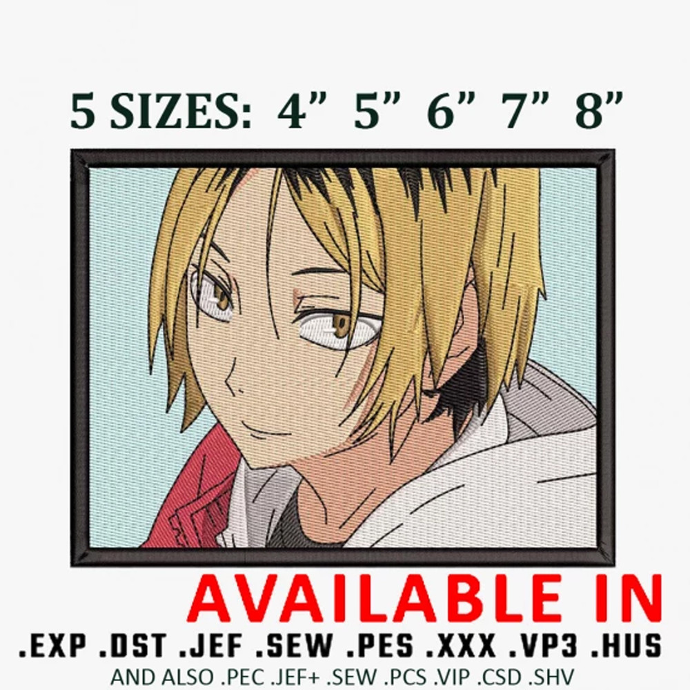 Kenma kozume embroidery design