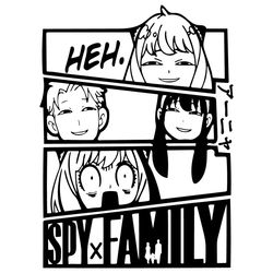 anime anya forger svg file, spy family manga svg