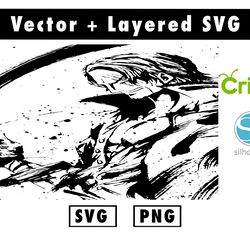 one piece svg and png files for cricut machine , anime svg , manga svg , goku svg
