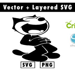 felix the cat svg and png files for cricut machine , anime svg , manga svg , goku svg