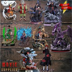 pack naruto  stl file for 3d printing, instant download drive link, naruto, sasuke, jiraiya, lee gara itachi, kakashi pa