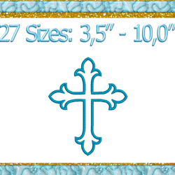 Cross APPLIQUE Design Cross Christian apploque Religious Cross applique Embroidery Design Machine Instant Download