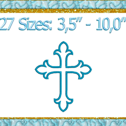 cross applique design cross christian apploque religious cross applique embroidery design machine instant download