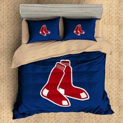 3d boston red sox 3pcs duvet cover set bedding set flat sheet pillowcases