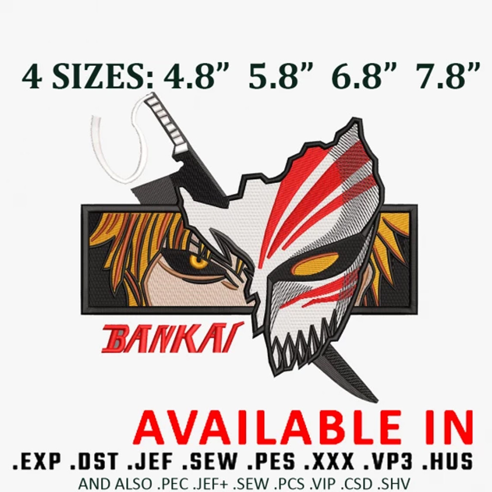 Kurosaki Ichigo Eyes Embroidery Design