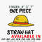One Piece straw hat Embroidery Design
