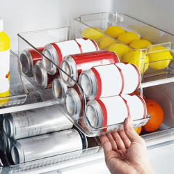 Refrigerator Organizer Beverage, Transparent Holder For Fridge Freezer