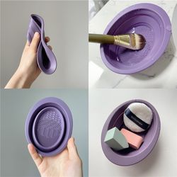 scrubbing plate makeup brush, cleaning pad makeup brush