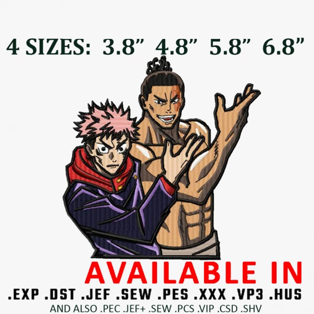 Yuji best friend Embroidery Design