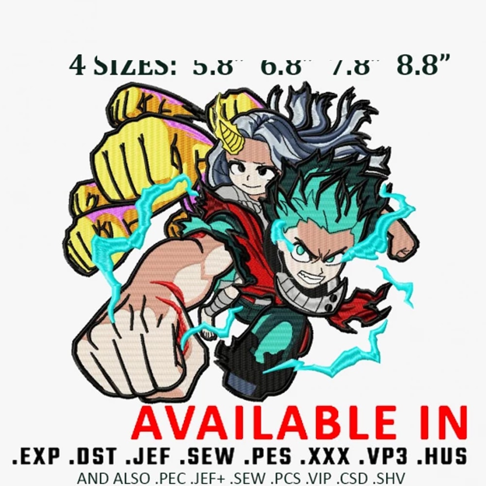 Midoriya izuku embroidery design