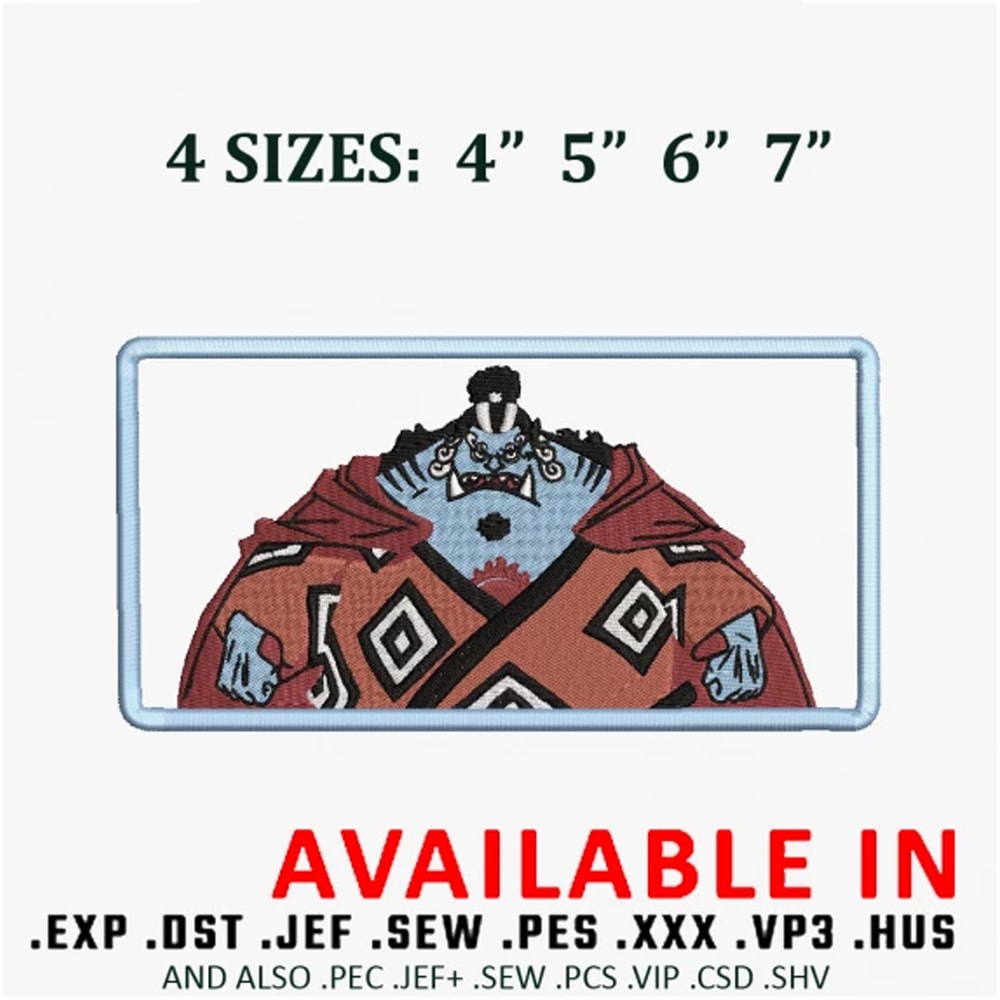 Jinbei one piece embroidery design
