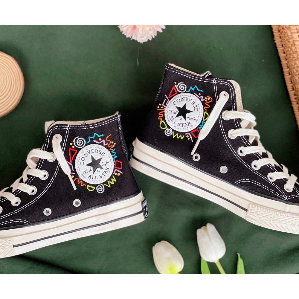 Embroidered Converse Chuck Taylors 1970s Custom Converse Math Formula Embroidery Pattern Embroidered Logo Color TexturesBest For Gifts - 3.jpg