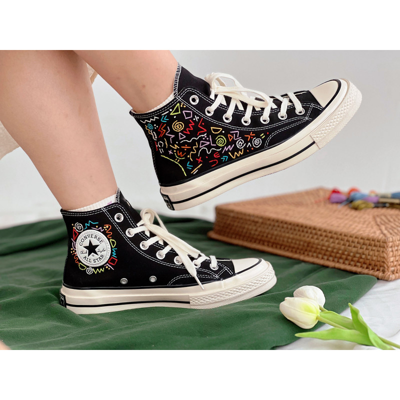 Embroidered Converse Chuck Taylors 1970s Custom Converse Math Formula Embroidery Pattern Embroidered Logo Color TexturesBest For Gifts - 7.jpg