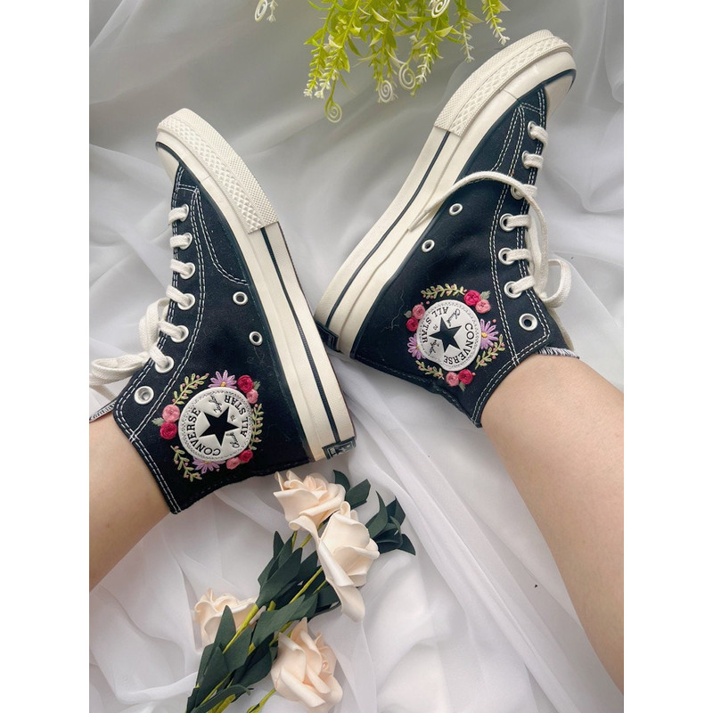 Embroidered Converse Wedding ConverseConverse High Tops Chuck Taylor 1970sCustom Rose StripEmbroidered Rose Logo - 2.jpg