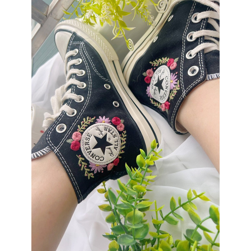 Embroidered Converse Wedding ConverseConverse High Tops Chuck Taylor 1970sCustom Rose StripEmbroidered Rose Logo - 4.jpg