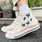 Embroidered ConverseButterfly ConverseEmbroidered Blue ButterfliesConverse High Tops Chuck Taylor 1970sCustom Logo ButterflyGift ForHer - 1.jpg