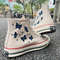 Embroidered ConverseButterfly ConverseEmbroidered Blue ButterfliesConverse High Tops Chuck Taylor 1970sCustom Logo ButterflyGift ForHer - 4.jpg