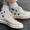 Embroidered ConverseButterfly ConverseEmbroidered Blue ButterfliesConverse High Tops Chuck Taylor 1970sCustom Logo ButterflyGift ForHer - 8.jpg