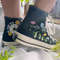 Embroidered ConverseConverse High TopsCustom Colorful Chrysanthemum GardenEmbroidered SneakersConverse Chuck Taylor 1970s Embroidery, - 2.jpg