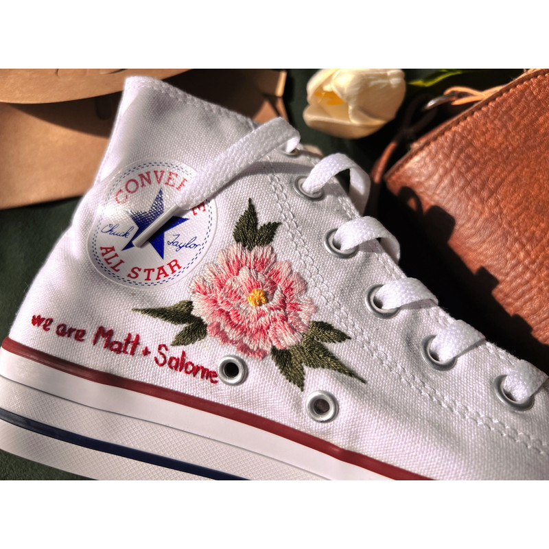 Embroidered ConverseConverse High Tops Custom PeonyPink Flower ConverseCustom Logo FlowersEmbroidered Sneakers - 7.jpg