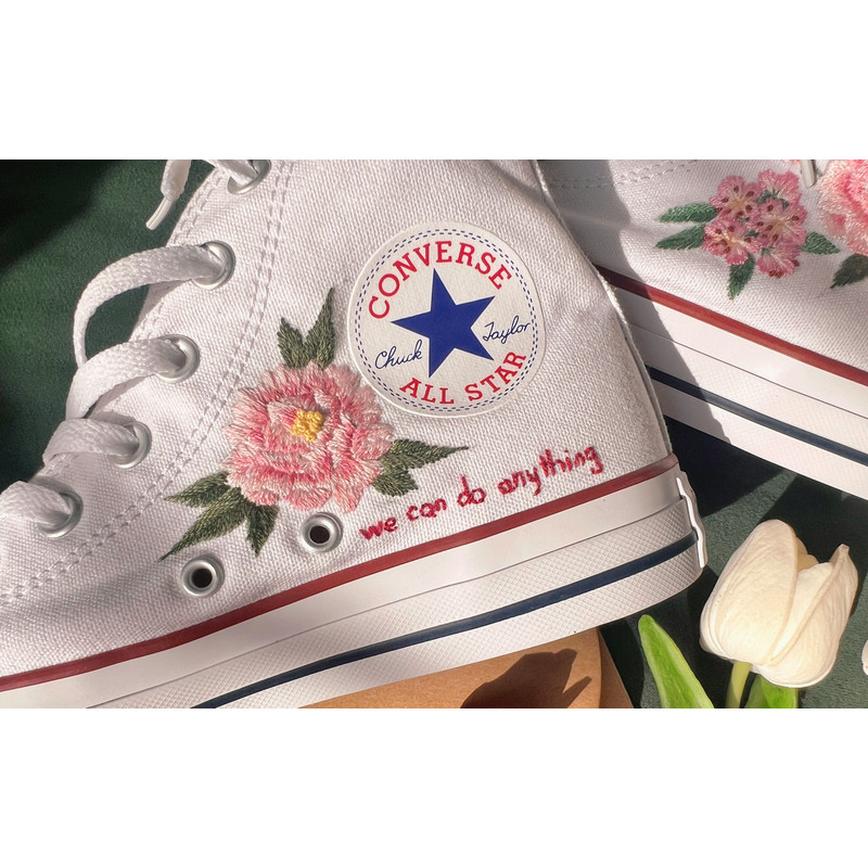 Embroidered ConverseConverse High Tops Custom PeonyPink Flower ConverseCustom Logo FlowersEmbroidered Sneakers - 8.jpg