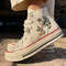 Embroidered ConverseCustom Converse Flowers,Leaves FacesEmbroidered Sneakers LeavesConverse Embroidery Chuck Taylor 1970sGift For Mom - 7.jpg
