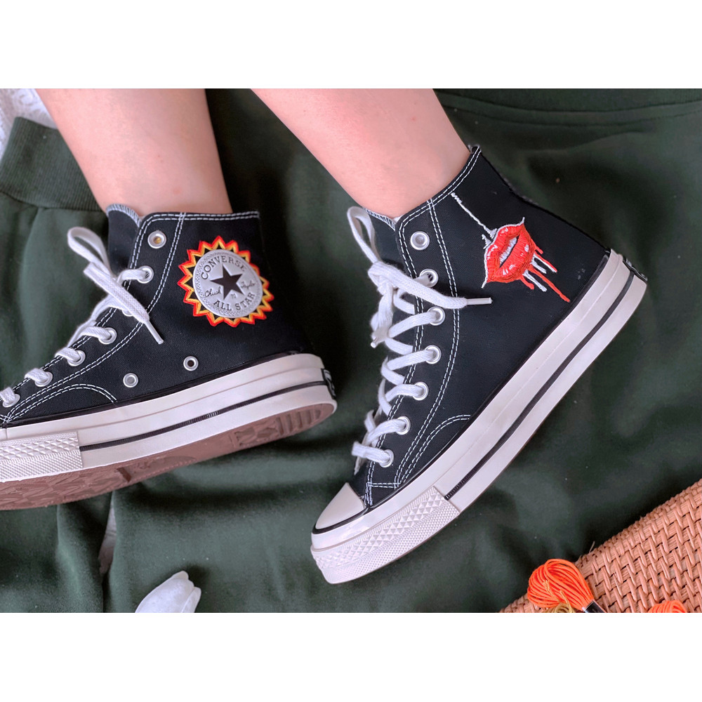 Embroidered ConverseCustom Symbol ConverseCustom Converse Eyes And LipsEmbroidered Logo SunConverse High TopsEmbroidered FaceBest Gift - 7.jpg