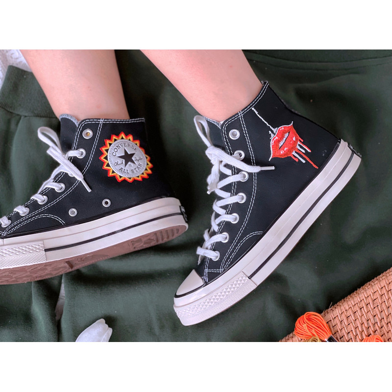 Embroidered ConverseCustom Symbol ConverseCustom Converse Eyes And LipsEmbroidered Logo SunConverse High TopsEmbroidered FaceBest Gift - 7.jpg