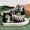 Embroidered ConverseMushroom ConverseEmbroidered Blue Mushrooms, Monarch Butterflies And WildflowersConverse High Tops Chuck Taylor 1970s - 1.jpg