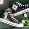 Embroidered ConverseMushroom ConverseEmbroidered Blue Mushrooms, Monarch Butterflies And WildflowersConverse High Tops Chuck Taylor 1970s - 4.jpg