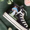 Embroidered ConverseMushroom ConverseEmbroidered Blue Mushrooms, Monarch Butterflies And WildflowersConverse High Tops Chuck Taylor 1970s - 5.jpg