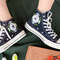 Embroidered ConverseMushroom ConverseEmbroidered Blue Mushrooms, Monarch Butterflies And WildflowersConverse High Tops Chuck Taylor 1970s - 8.jpg