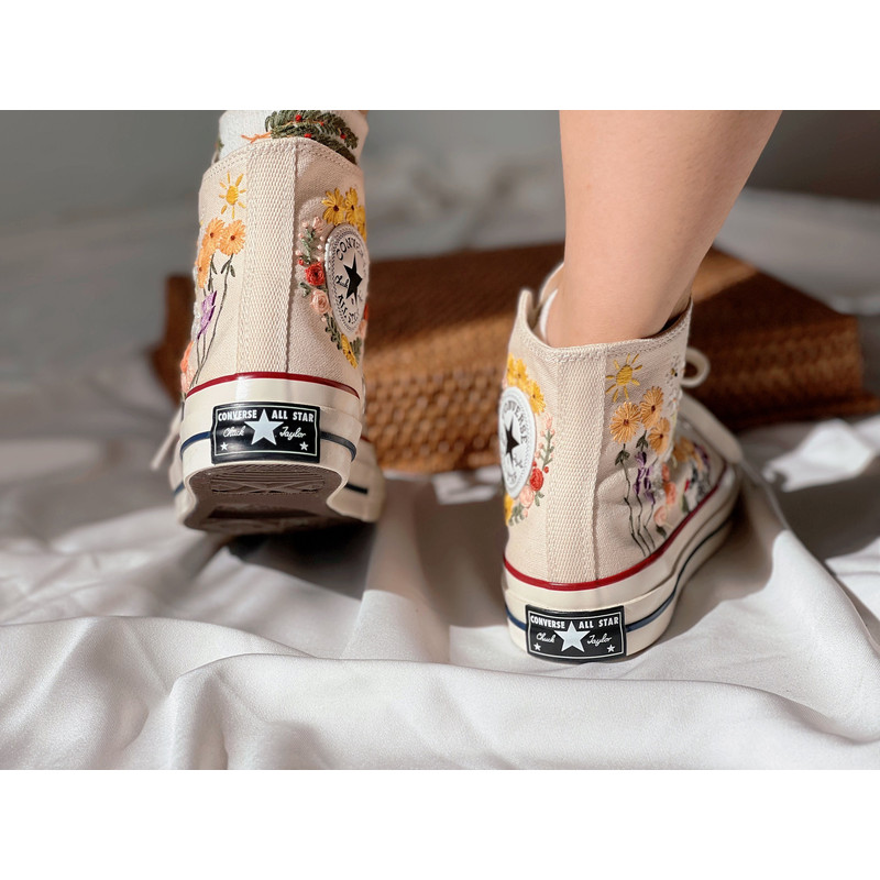 Embroidered ConverseSunflower ConverseCustom Converse PetEmbroidered Converse High Tops Butterfly Cat And Sweet Sunflower GardenGifts - 6.jpg