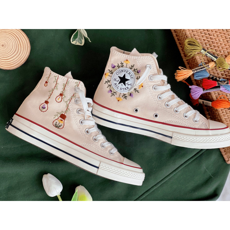 Embroidered ConverseWedding ConverseConverse Embroidered Lavender And SunflowerCustom Wedding LightsCustom Logo FlowerLavender Gifts - 4.jpg