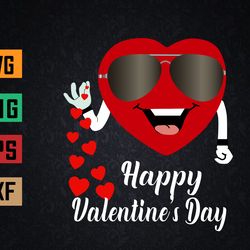 happy valentines day cute heart bae funny salting hearts svg, eps, png, dxf, digital download