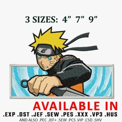 Naruto Sword Embroidery Design, Anime design, Anime shirt, Embroidered shirt, Anime Embroidery, Digital Download.
