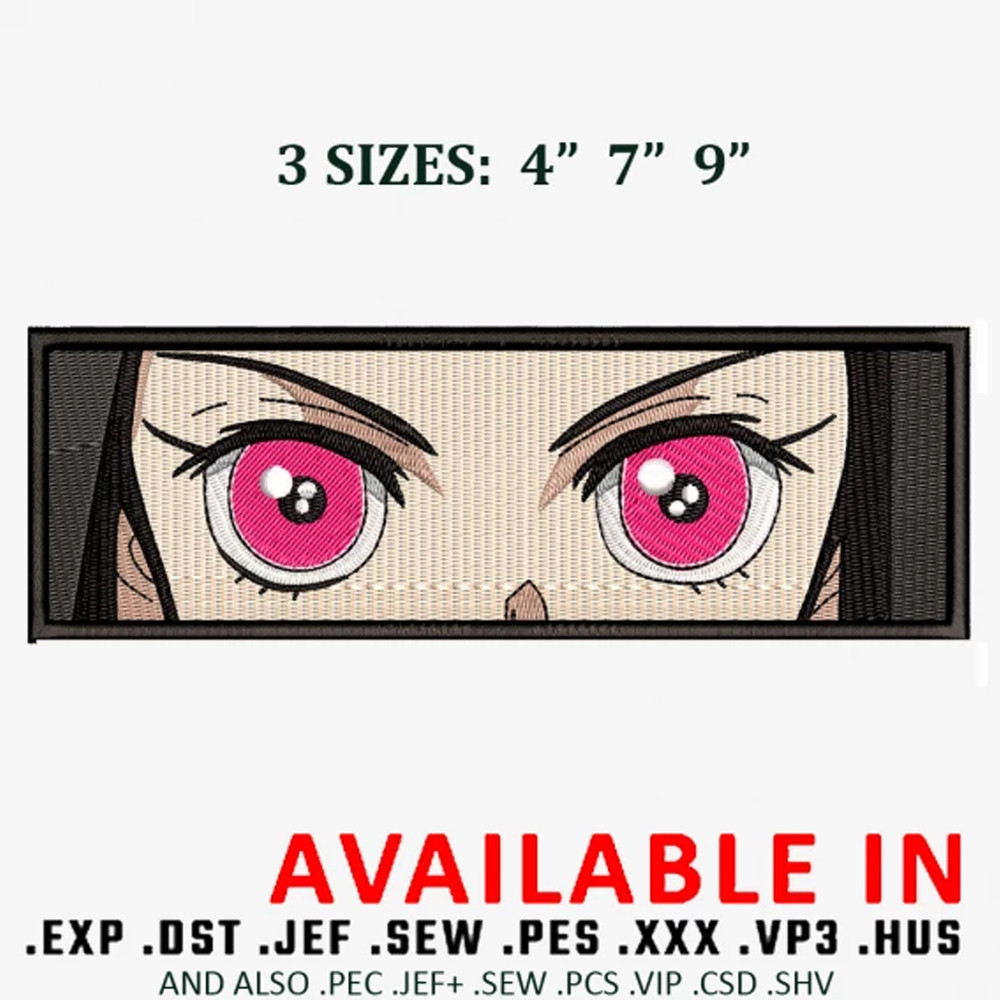 Nezuko Eyes Embroidery Design