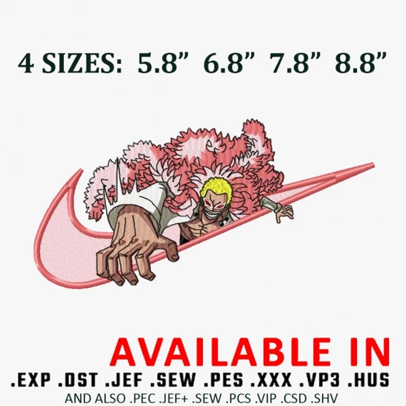 Nike x doflamingo embroidery design