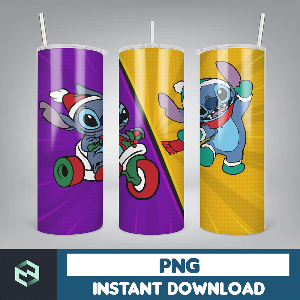 Christmas Stitch Tumbler Wrap, Stitch Sublimation Designs, 20 oz Stitch Tumbler, Cartoon Christmas Tumbler PNG (80).jpg