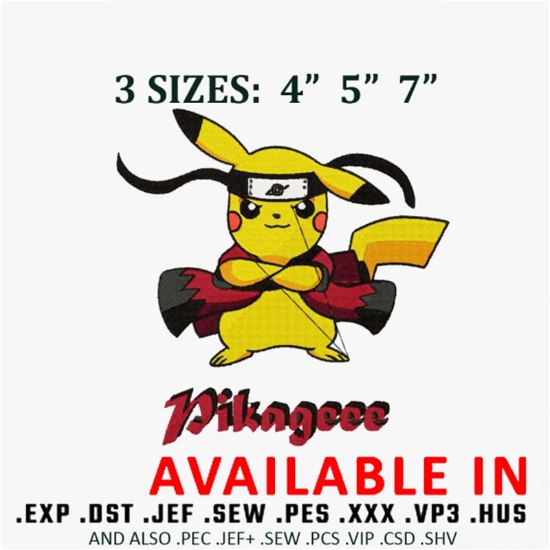 Pikageee embroidery design