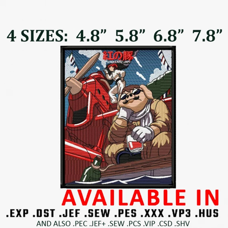 Squirtle x tanjiro Embroidery Design