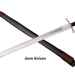 hand forged viking sword / battle ready / sharp sword with scabbard.