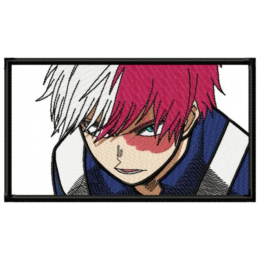 Shoto Todoroki Embroidery Design
