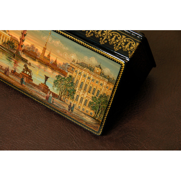 St Petersburg lacquered jewelry box 