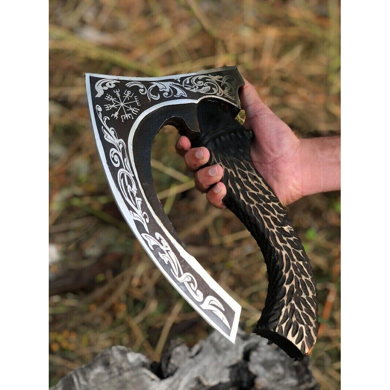 12 Handmade Viking Pizza Axe Cutter