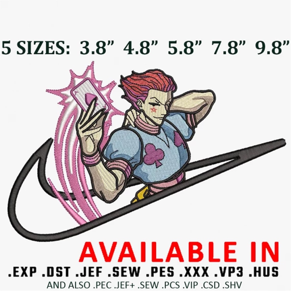 Swoosh X Hisoka Cards Embroidery Design