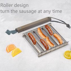 HOT dog grill Detachable long wooden handle Food grade stainless steel(US Customers)